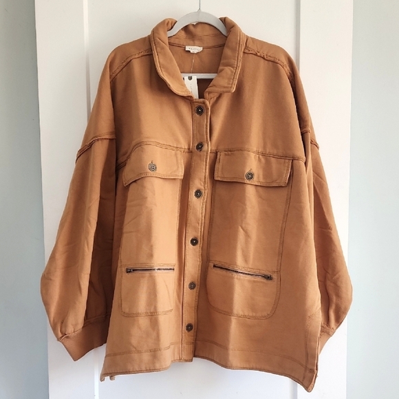 NWT Anthropologie Pilcro Oversized Cotton Utility Jacket Size XL - Picture 5 of 8